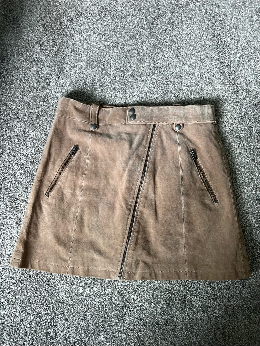 Blank NYC Tan Suede Mini Skirt